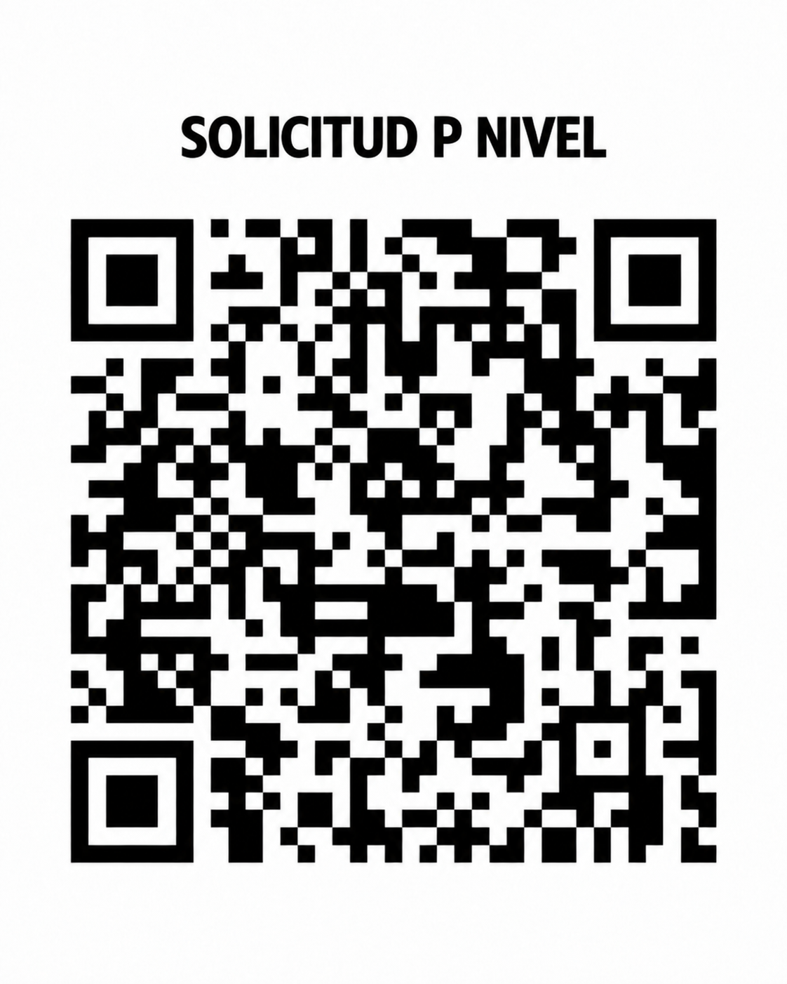 Código QR solicitud prueba de nivel